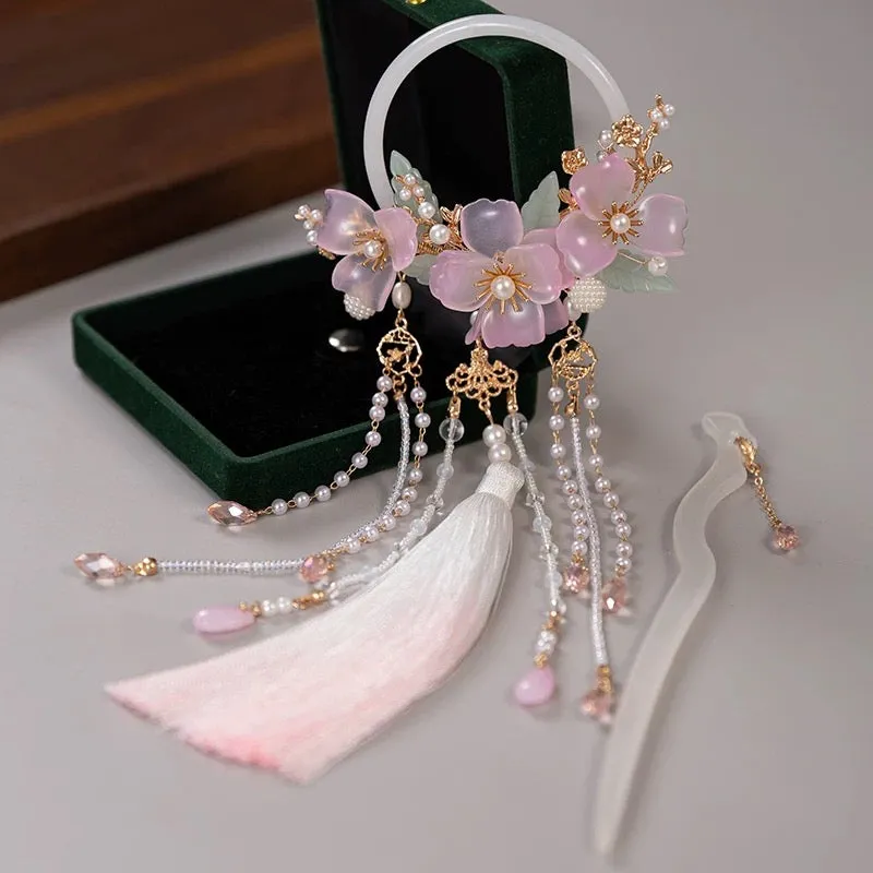 Back Hair Pin: Jade Blush