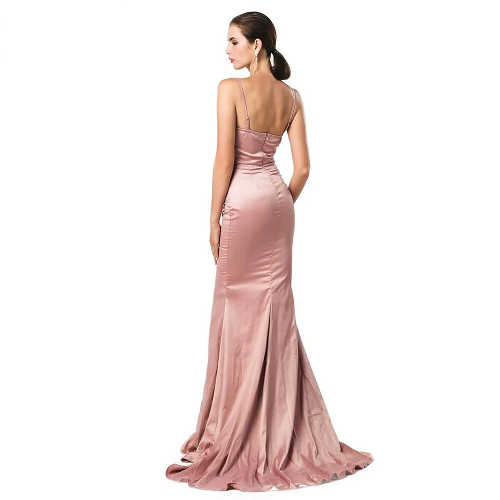 Backless Sling Slits Floor Length Dress