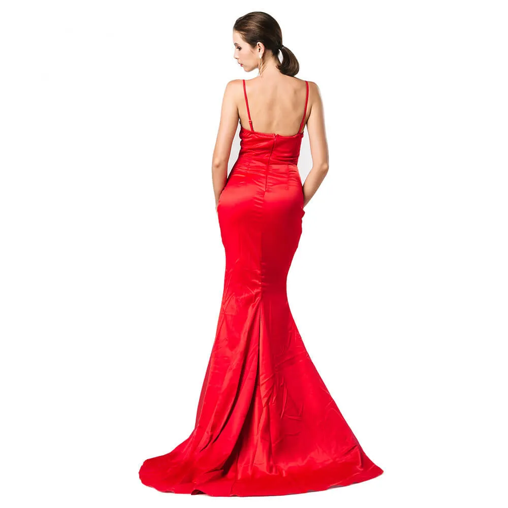 Backless Sling Slits Floor Length Dress