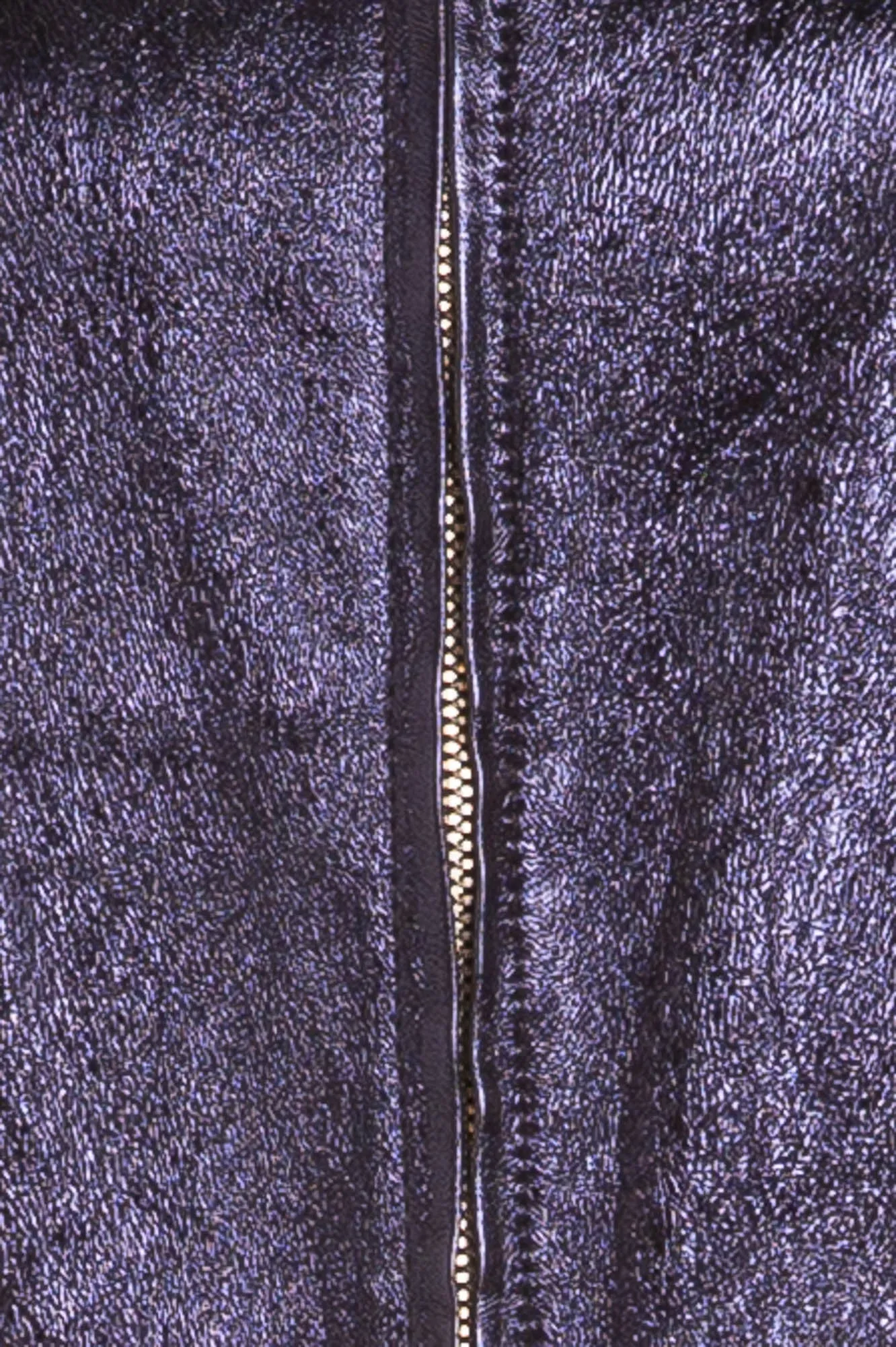 Balmain - Unique New with Tags Navy Blue Pearlescent Leather Jacket w/Rhinestone Arms - FR 40