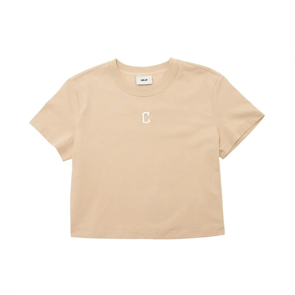 Basic Small Logo Cleveland Guardians Crop T-Shirts