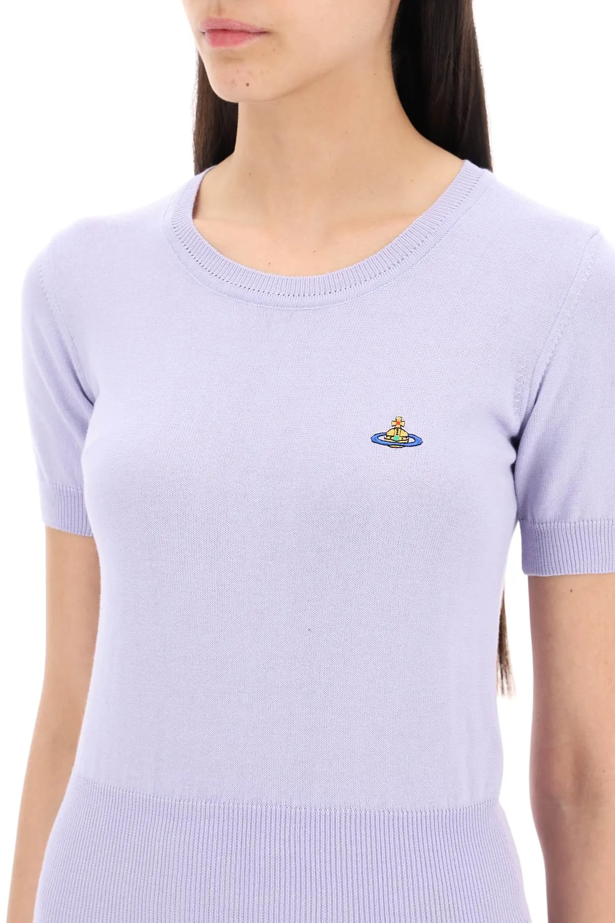 bea short-sleeve sweater with orb embroidery 1803002QY001B LAVENDER