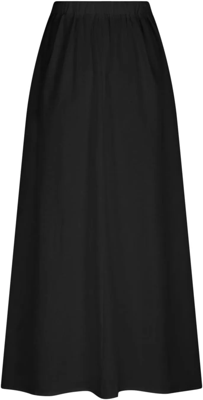 Beach Skirts for Women Fashion Floral Graphic Printed Stretchy Waisted Pleated Skirt Oversized Boho Vacation Skirt