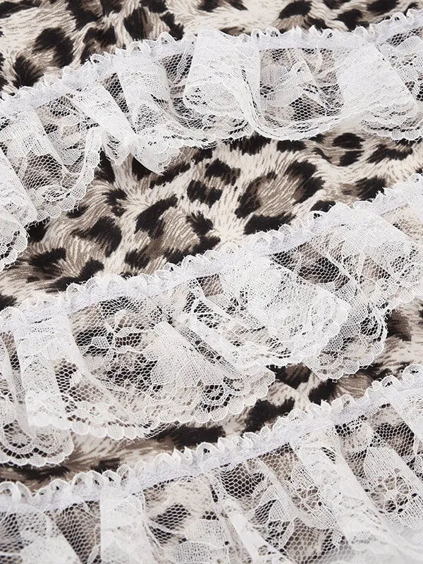 Beatrice leopard lace camisole