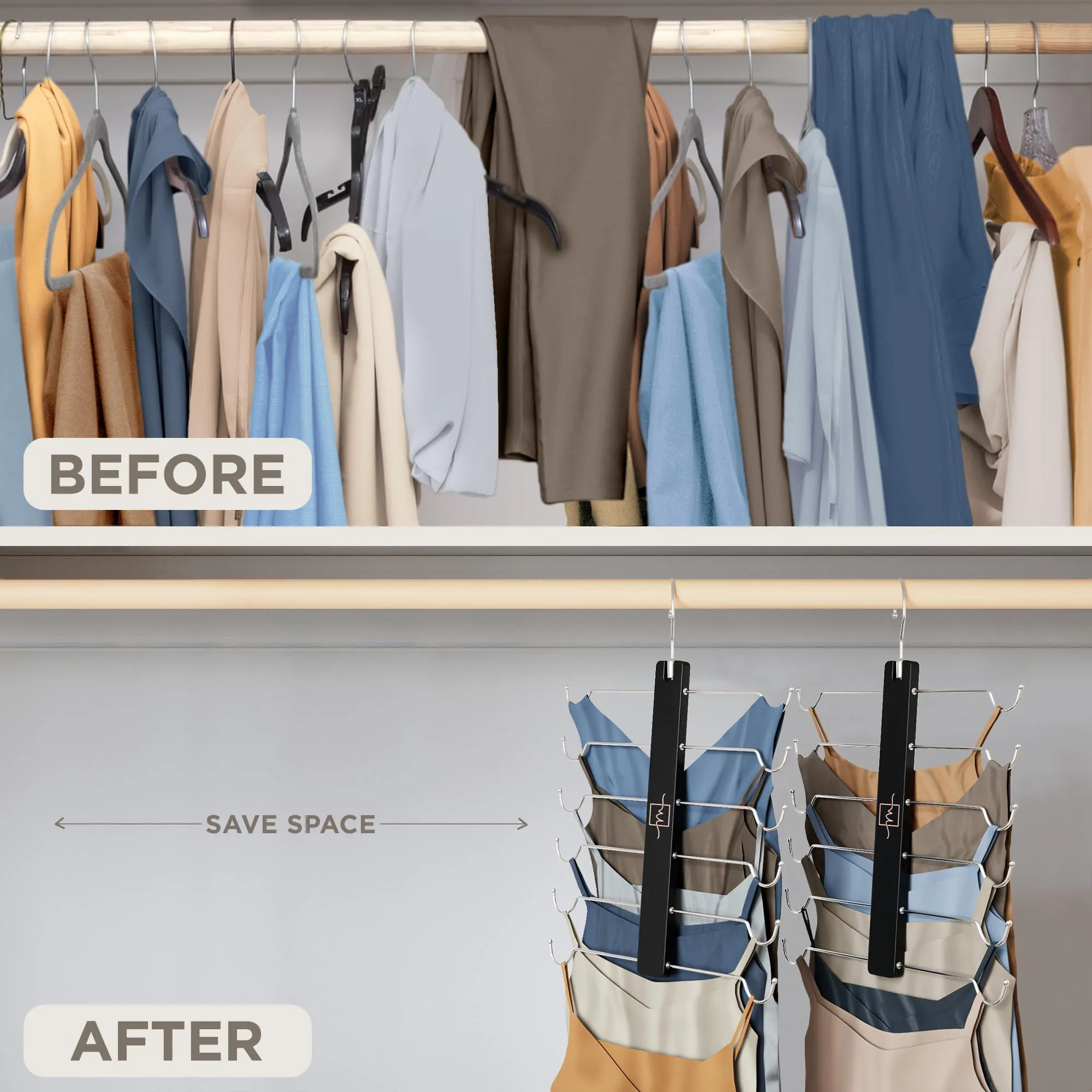 Beechwood Tank Top Hangers with 360° Swivel Hook - 2 Pack