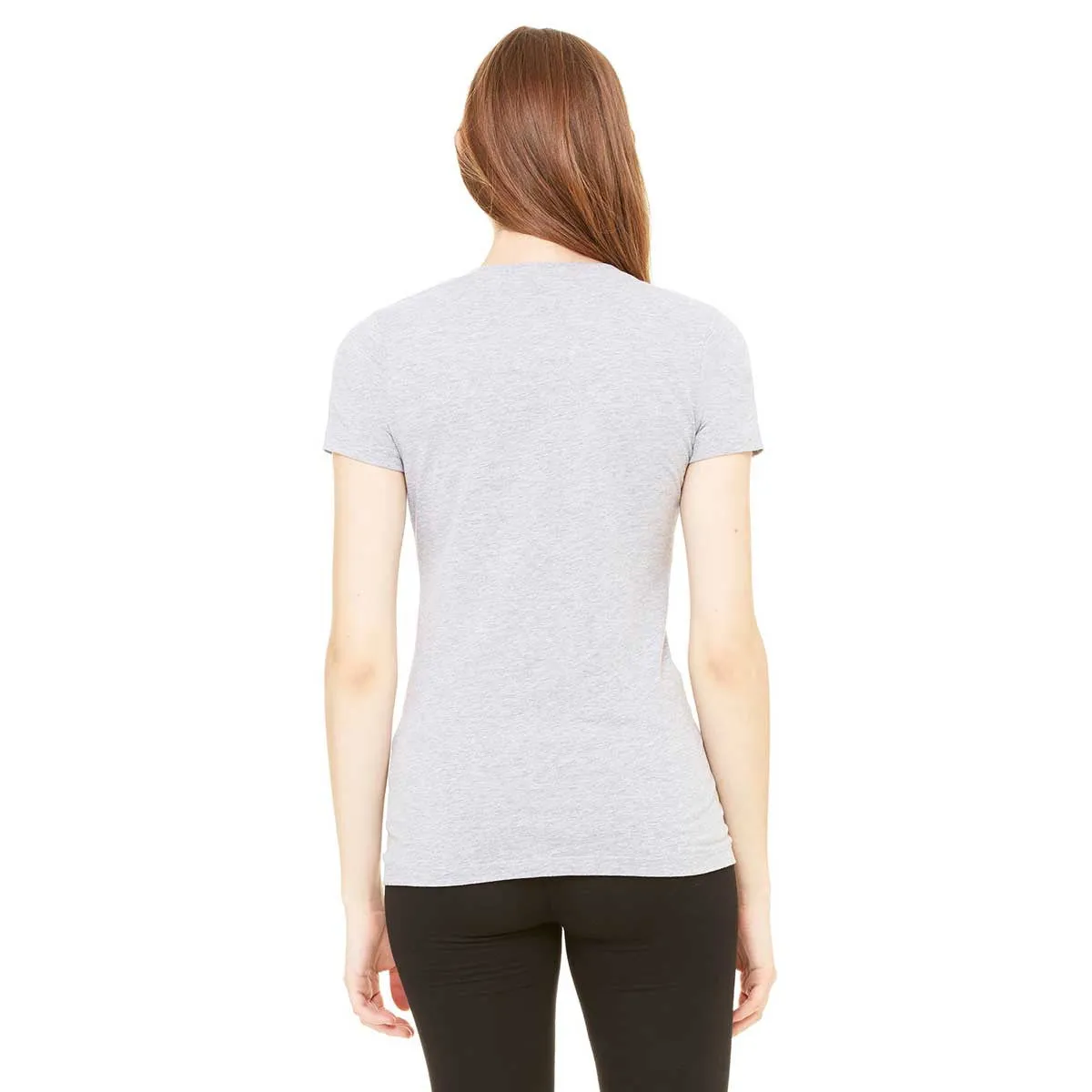 Bella   Canvas Women's Athletic Heather Jersey Short-Sleeve Deep V-Neck T-Shirt