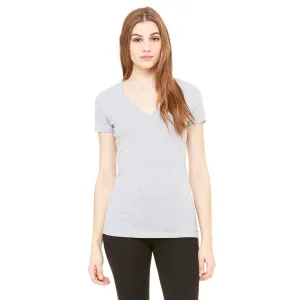 Bella   Canvas Women's Athletic Heather Jersey Short-Sleeve Deep V-Neck T-Shirt