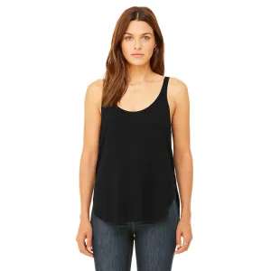 Bella   Canvas Women's Black Flowy Side Slit Tank