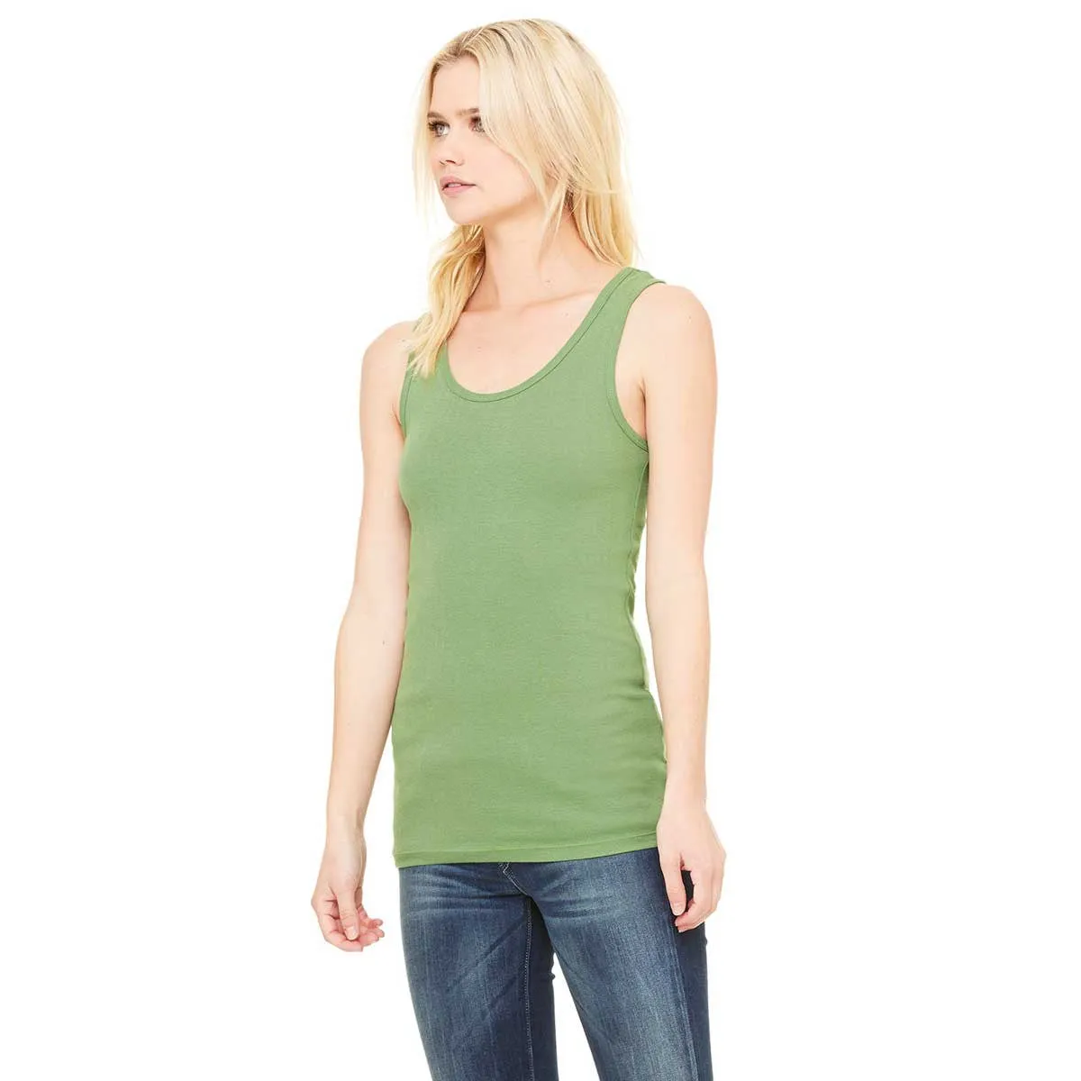Bella   Canvas Women's Leaf Stretch Rib Tank