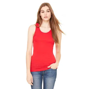 Bella   Canvas Women's Red Sheer Mini Rib Racerback Tank
