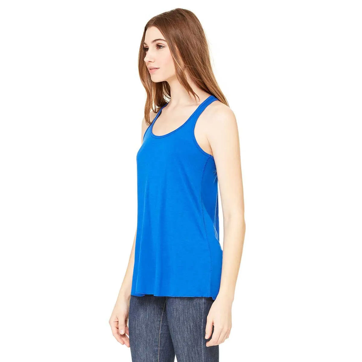 Bella   Canvas Women's True Royal Flowy Racerback Tank