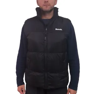 Bench Mens Marshy Padded Sleeveless Puffer Gilet - Black