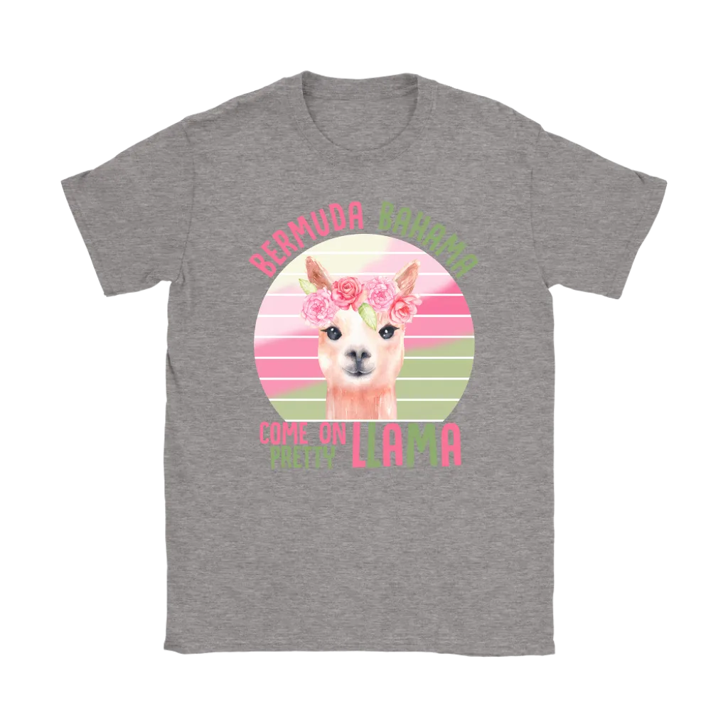 Bermuda Bahama Come on Pretty Llama Kokomo funny Men's or Women's T-Shirts