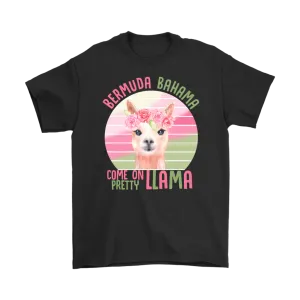 Bermuda Bahama Come on Pretty Llama Kokomo funny Men's or Women's T-Shirts