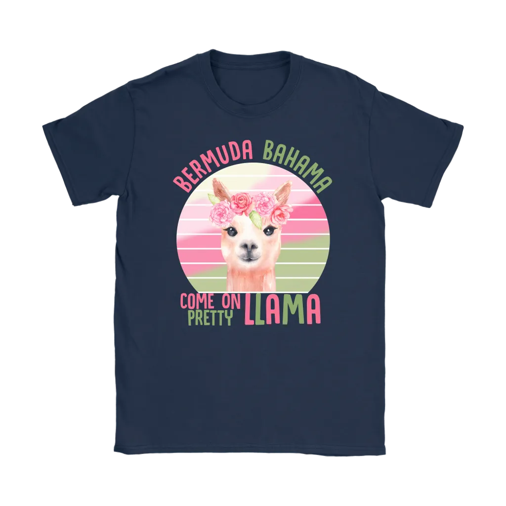 Bermuda Bahama Come on Pretty Llama Kokomo funny Men's or Women's T-Shirts