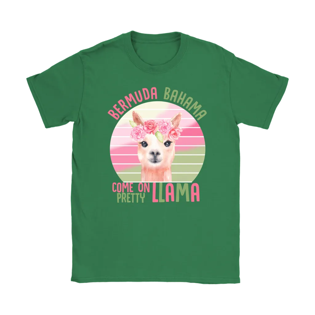 Bermuda Bahama Come on Pretty Llama Kokomo funny Men's or Women's T-Shirts