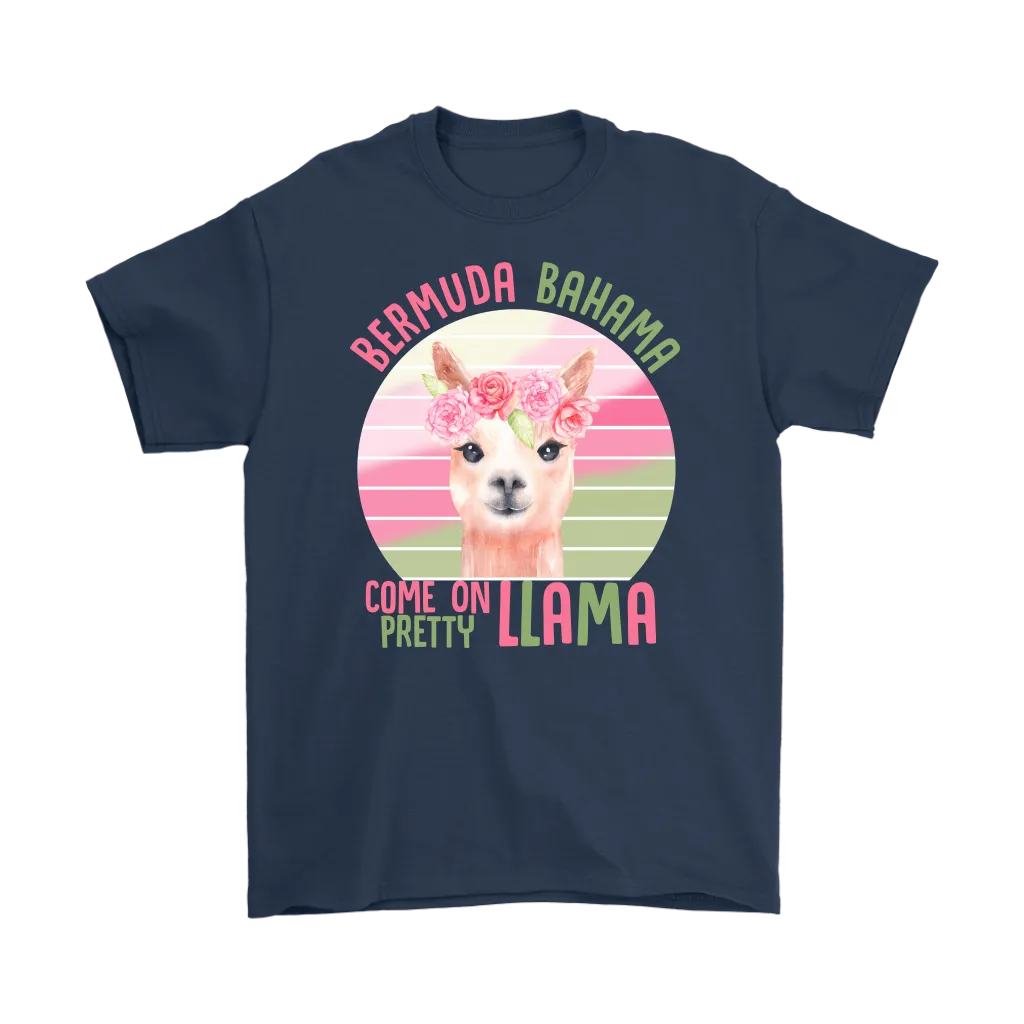 Bermuda Bahama Come on Pretty Llama Kokomo funny Men's or Women's T-Shirts