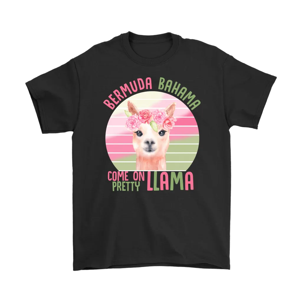 Bermuda Bahama Come on Pretty Llama Kokomo funny Men's or Women's T-Shirts