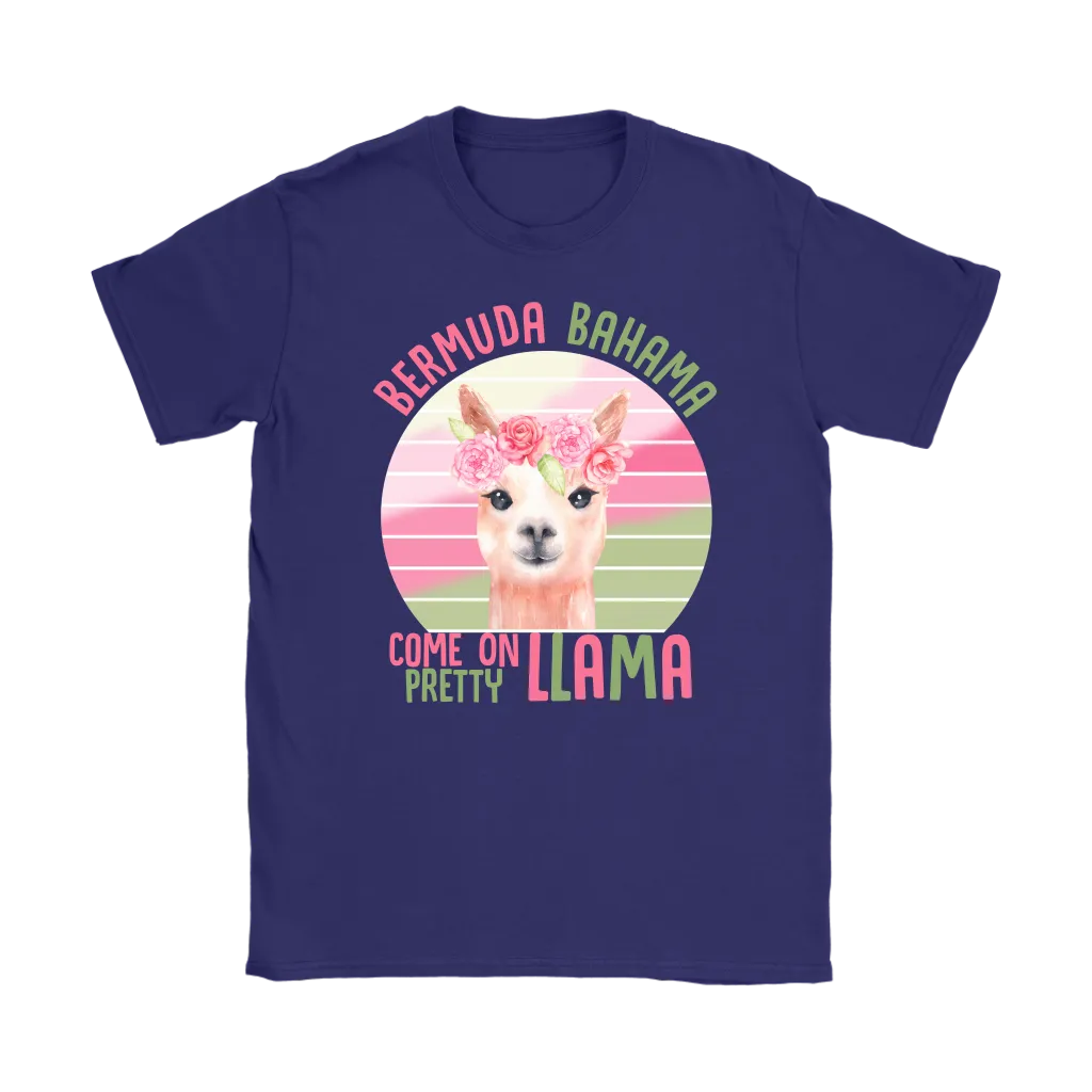 Bermuda Bahama Come on Pretty Llama Kokomo funny Men's or Women's T-Shirts