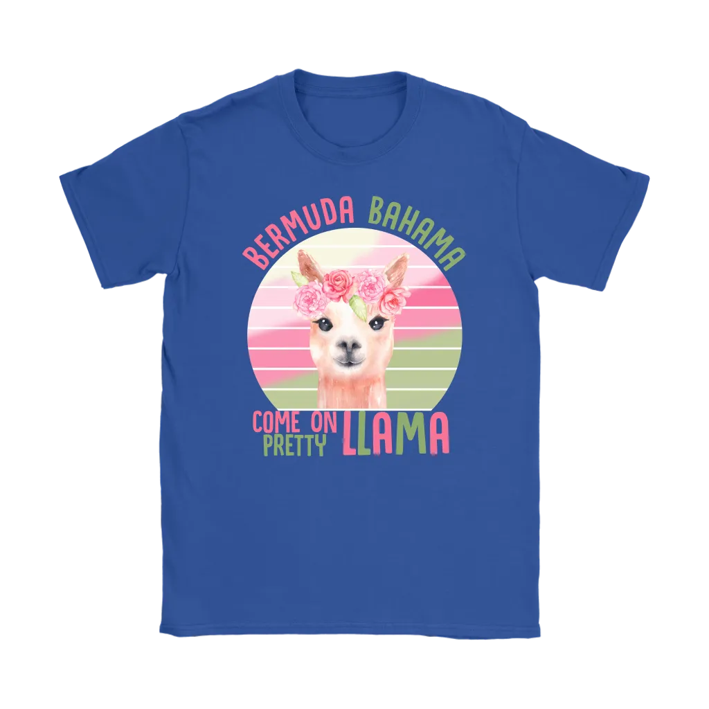 Bermuda Bahama Come on Pretty Llama Kokomo funny Men's or Women's T-Shirts