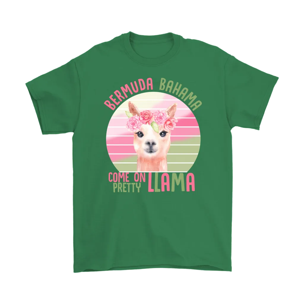 Bermuda Bahama Come on Pretty Llama Kokomo funny Men's or Women's T-Shirts
