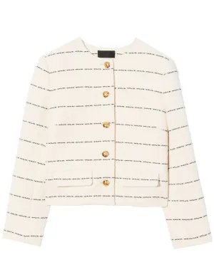 Black and Ivory Stripe Paige Jacket