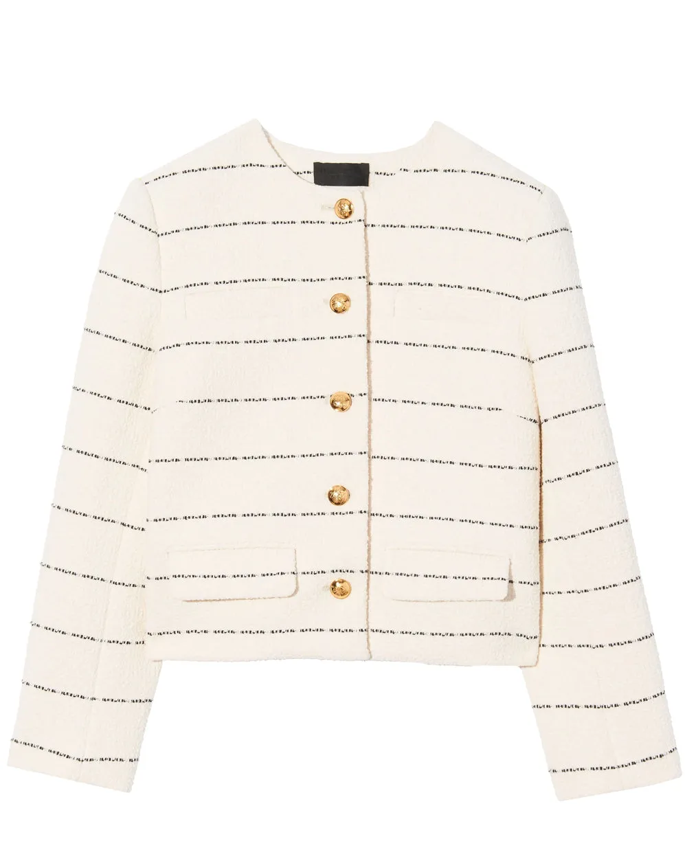 Black and Ivory Stripe Paige Jacket