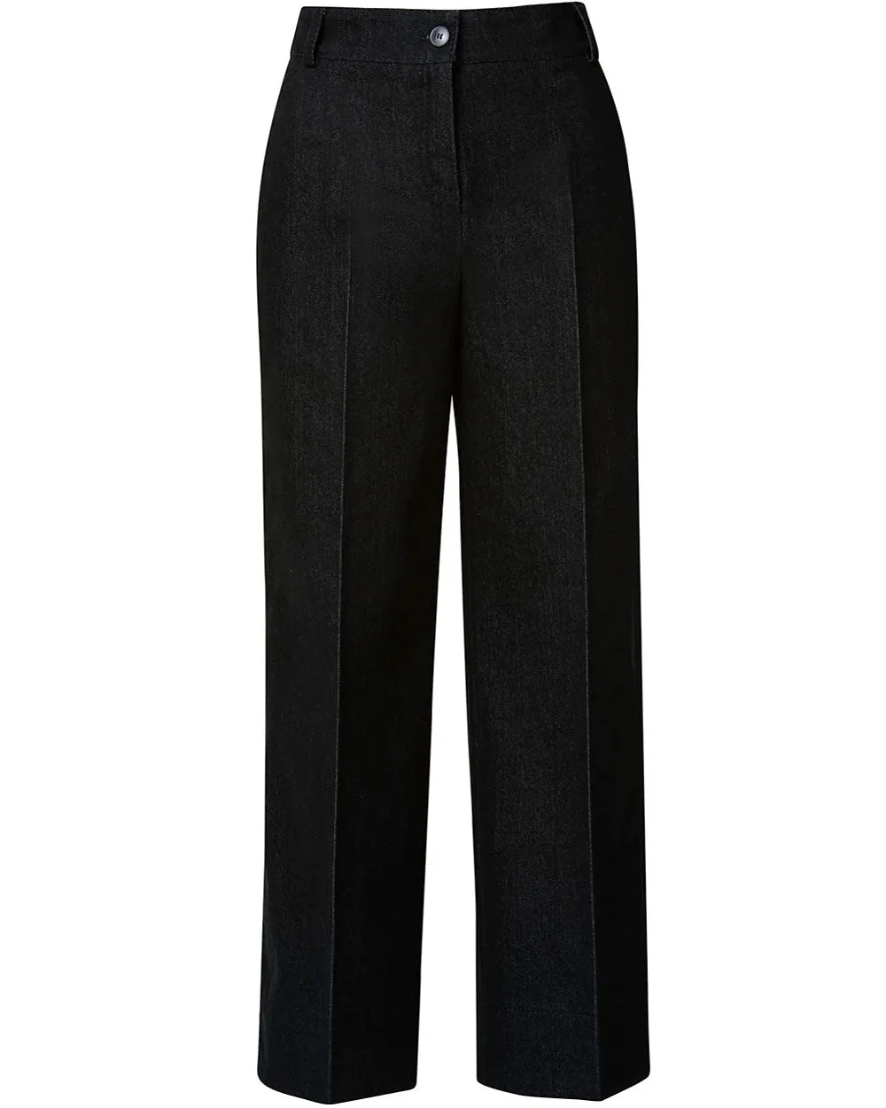 Black Chieko Pebble Crepe Wide Leg Pant