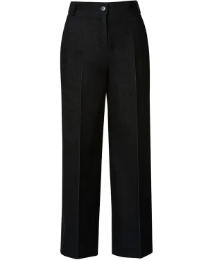 Black Chieko Pebble Crepe Wide Leg Pant