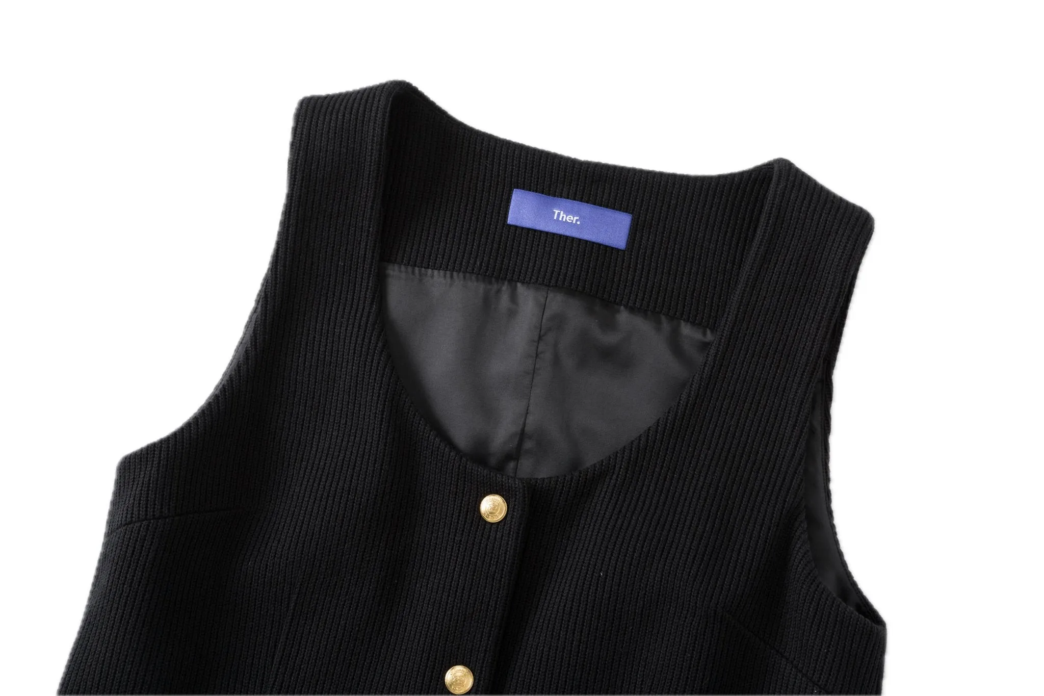 Black Tweed Vest