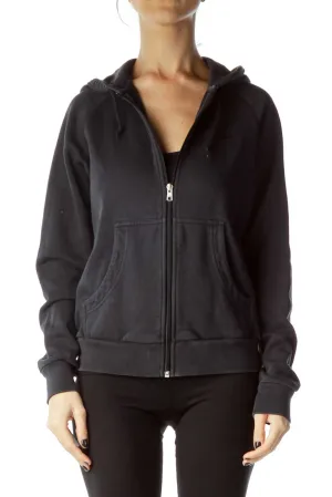 Black Zippered Hoodie