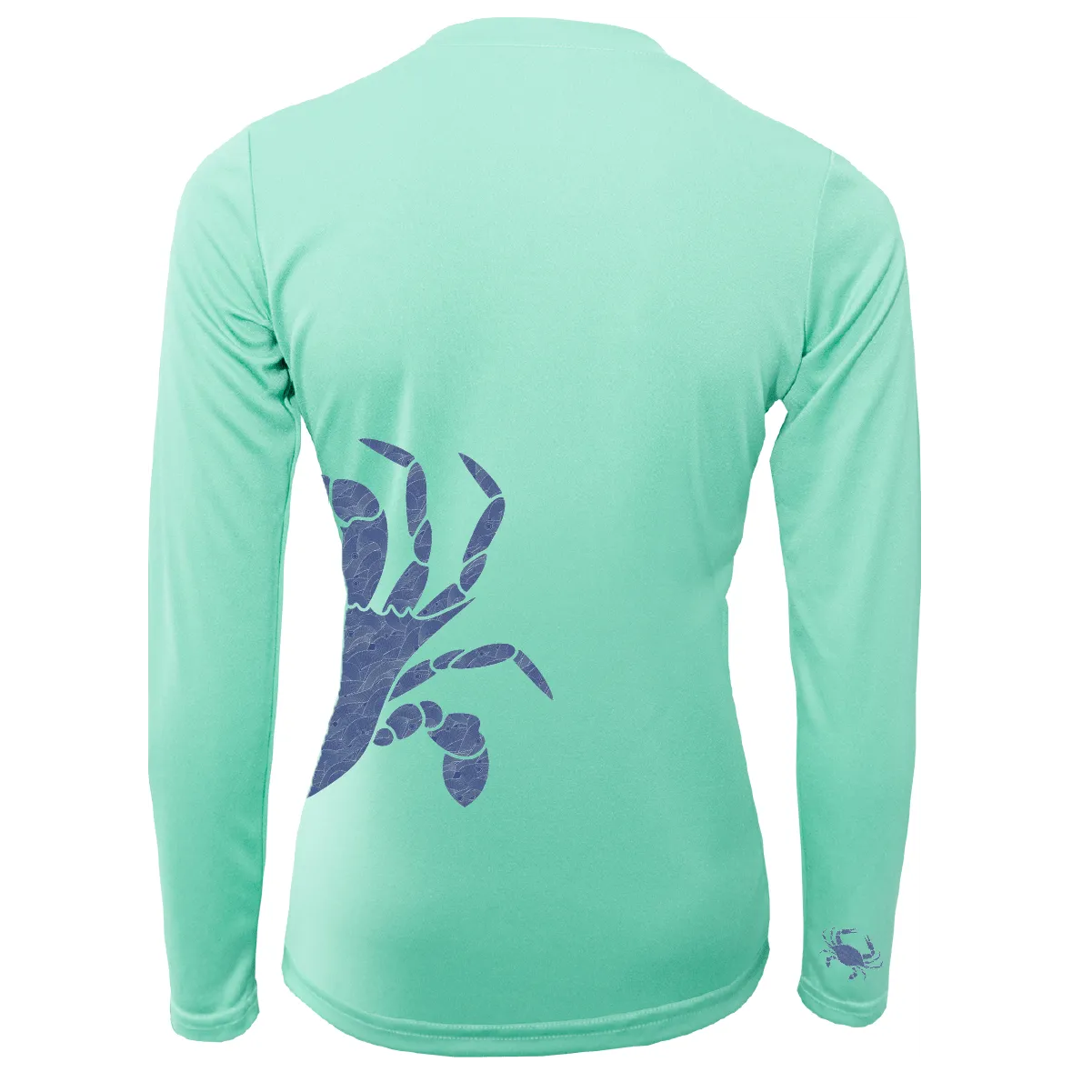 Blue Crab Wrap Women's Long Sleeve UPF 50  Dry-Fit Shirt