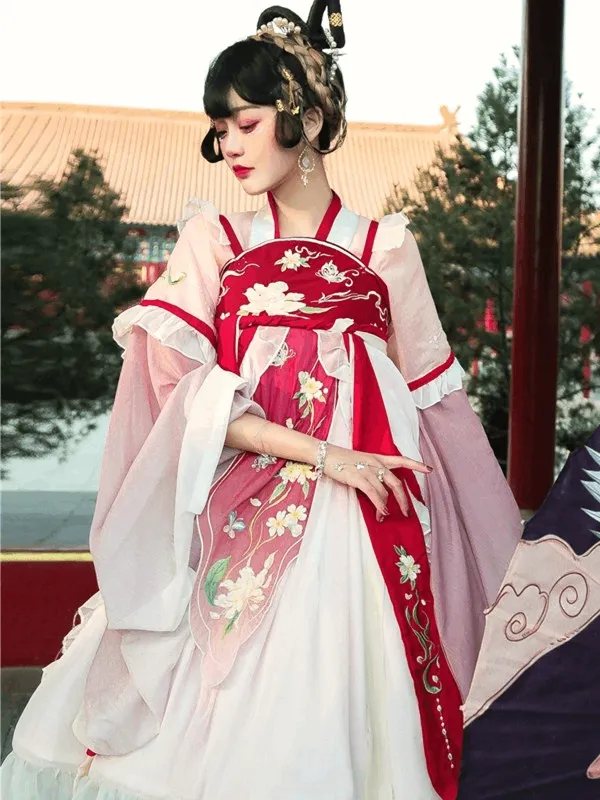 Blue&Purple&Yellow&Red Modern Hanfu/Lolita
