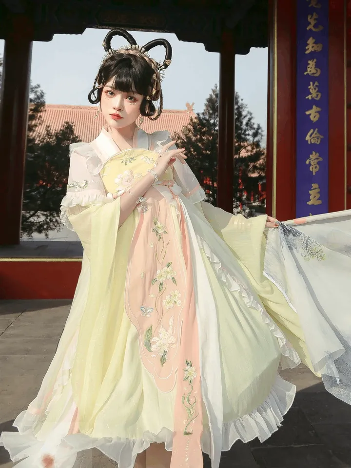 Blue&Purple&Yellow&Red Modern Hanfu/Lolita