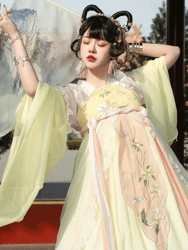 Blue&Purple&Yellow&Red Modern Hanfu/Lolita