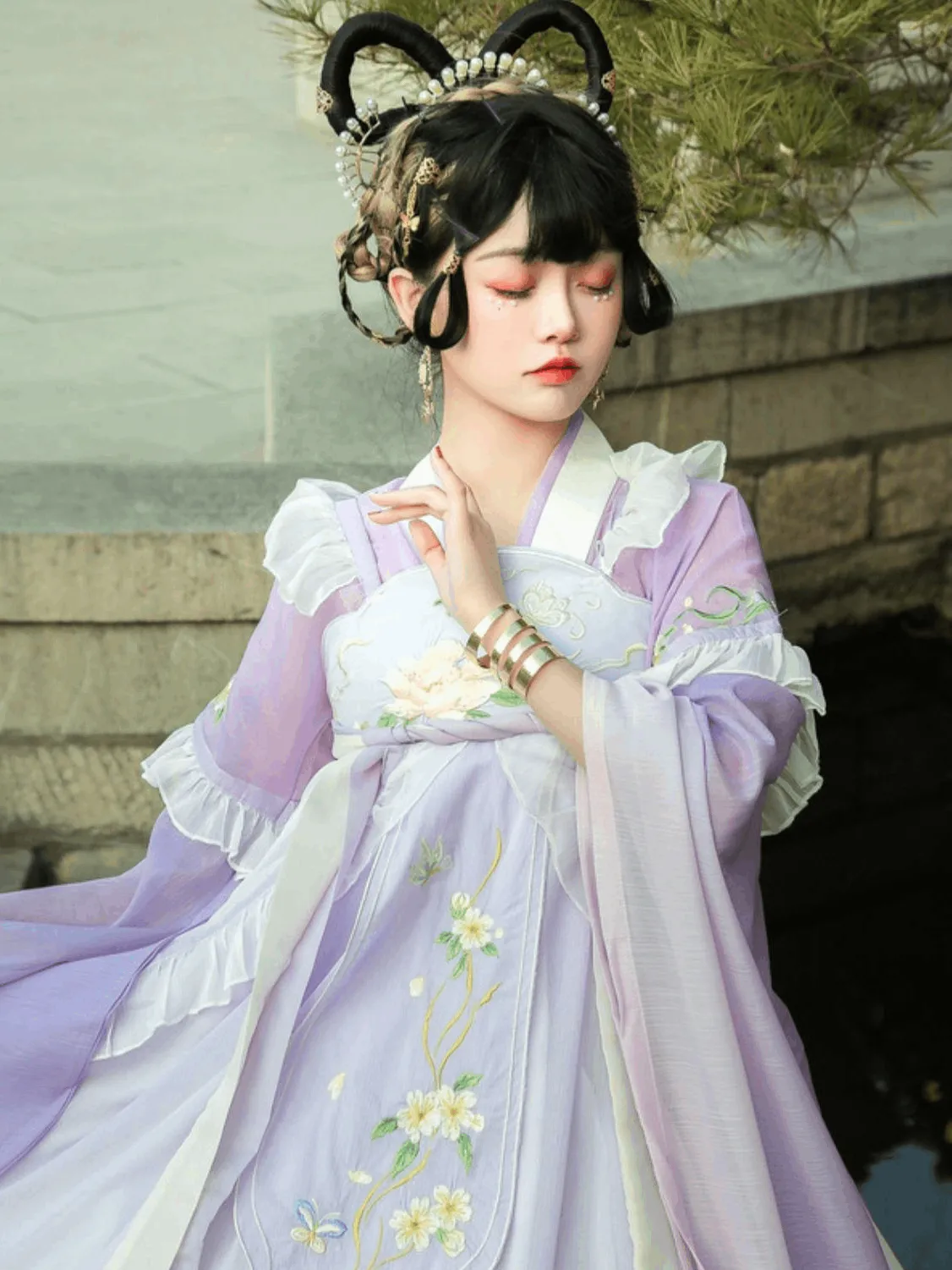 Blue&Purple&Yellow&Red Modern Hanfu/Lolita