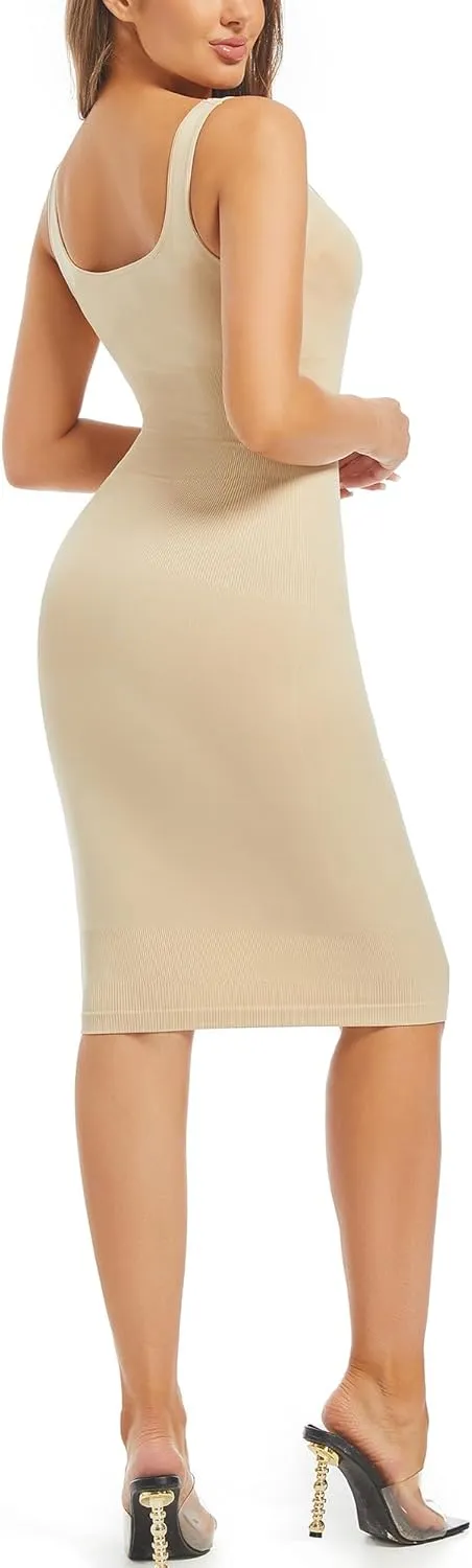 Bodycon Dress for Women Sexy Spandex Dress Sleeveless Tank Dress for Women Midi Tight Black Dress Tight Dress Women