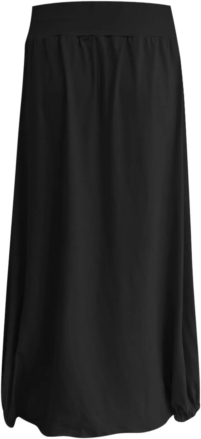 Boho Skirts for Women Long Summer Skirs Trendy Bubble Skirts Maxi Beach Skirt with Pockets Casual Flowy Skirts