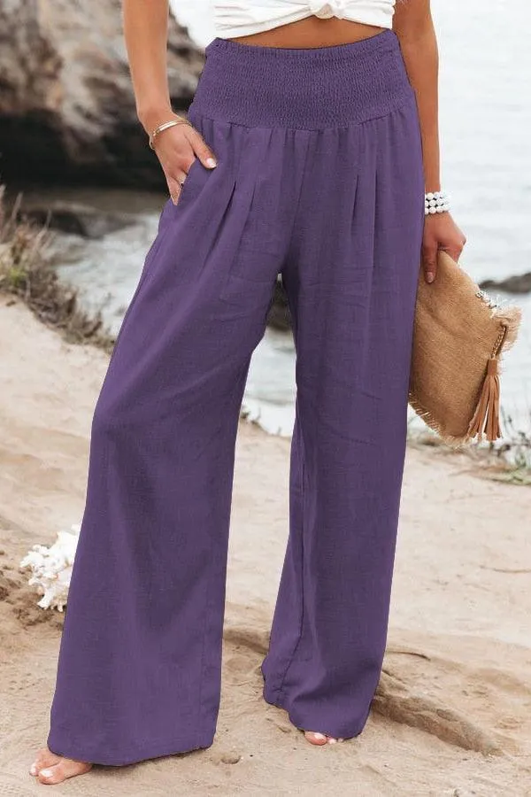 Boho Wide Leg Cotton Pants