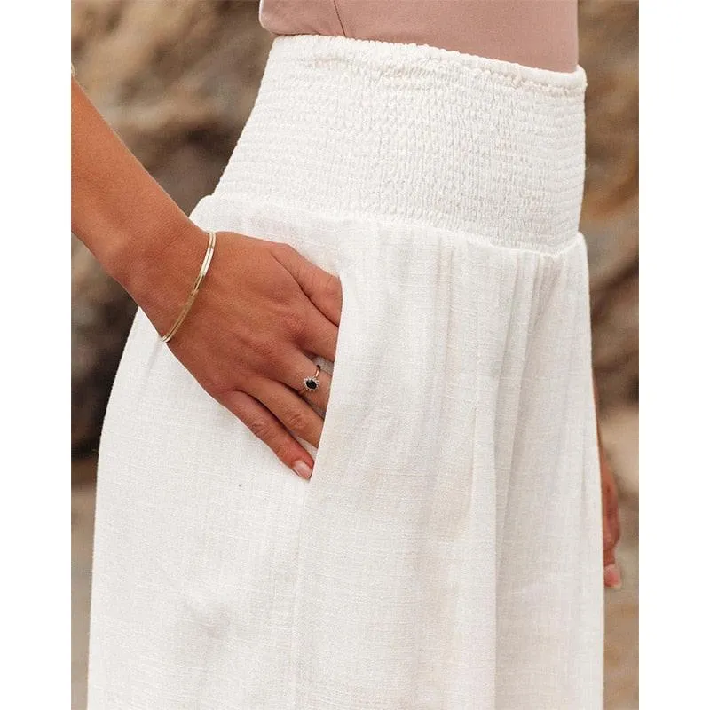 Boho Wide Leg Cotton Pants
