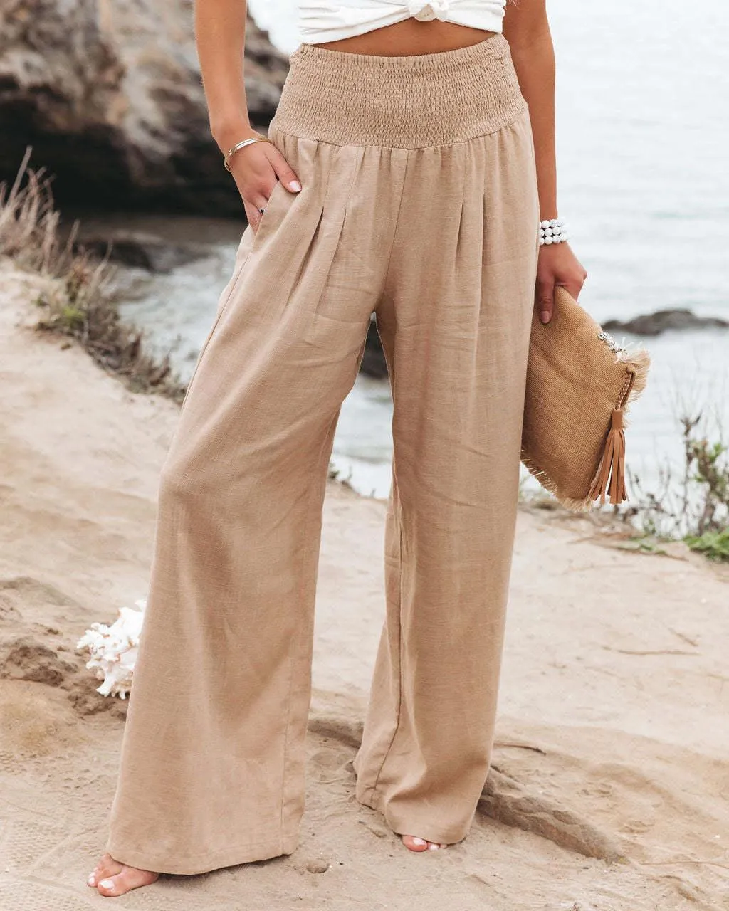 Boho Wide Leg Cotton Pants
