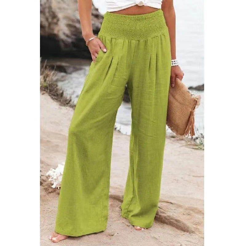 Boho Wide Leg Cotton Pants