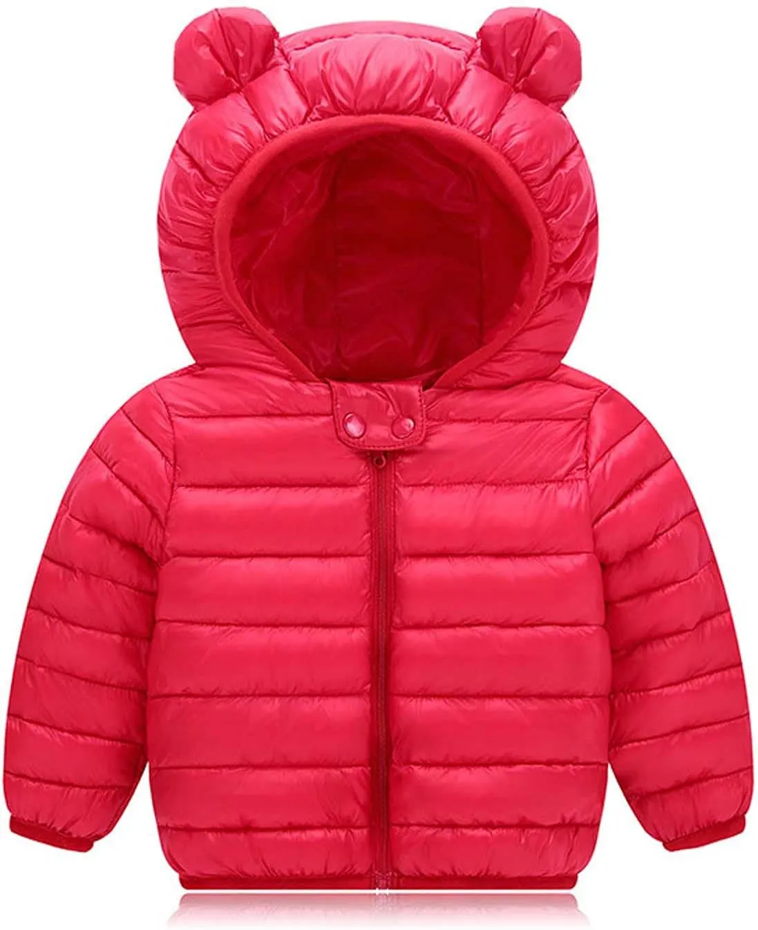 BOXIACEY Toddler Winter Coat Bear Ears Hood Down Jacket Hooded Puffer Jacket Padded Down Coats Windproof Snow Outerwear