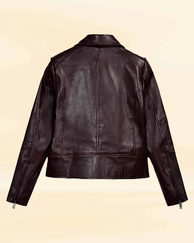 Brown Leather Jacket Worn By Katie Holmes | Katie Holmes Brown Leather Jacket