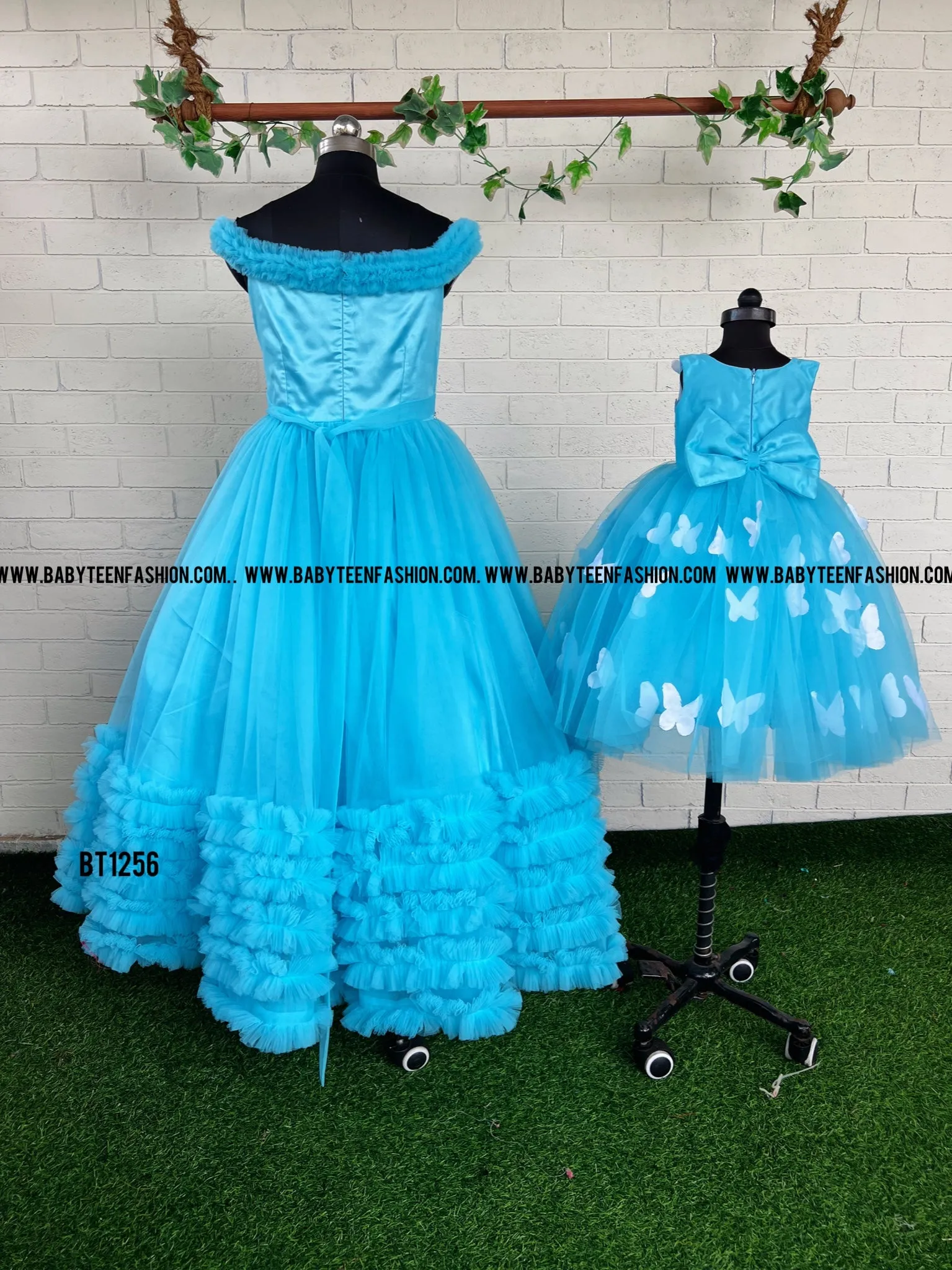 BT1256M Sky Blue Enchantment - Mom & Babe Fairy Tale Frocks