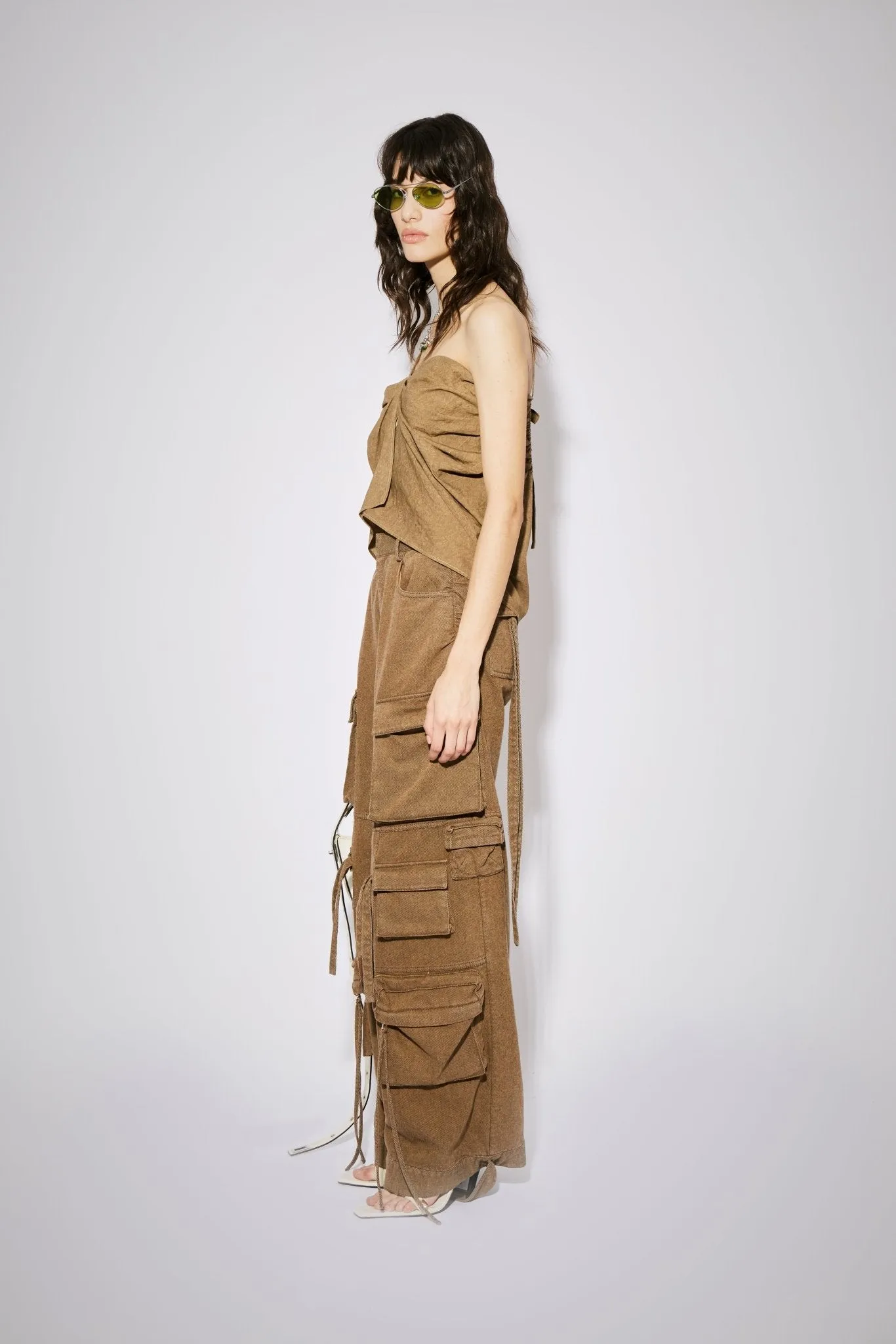 Butterfly Gathered Strap Top