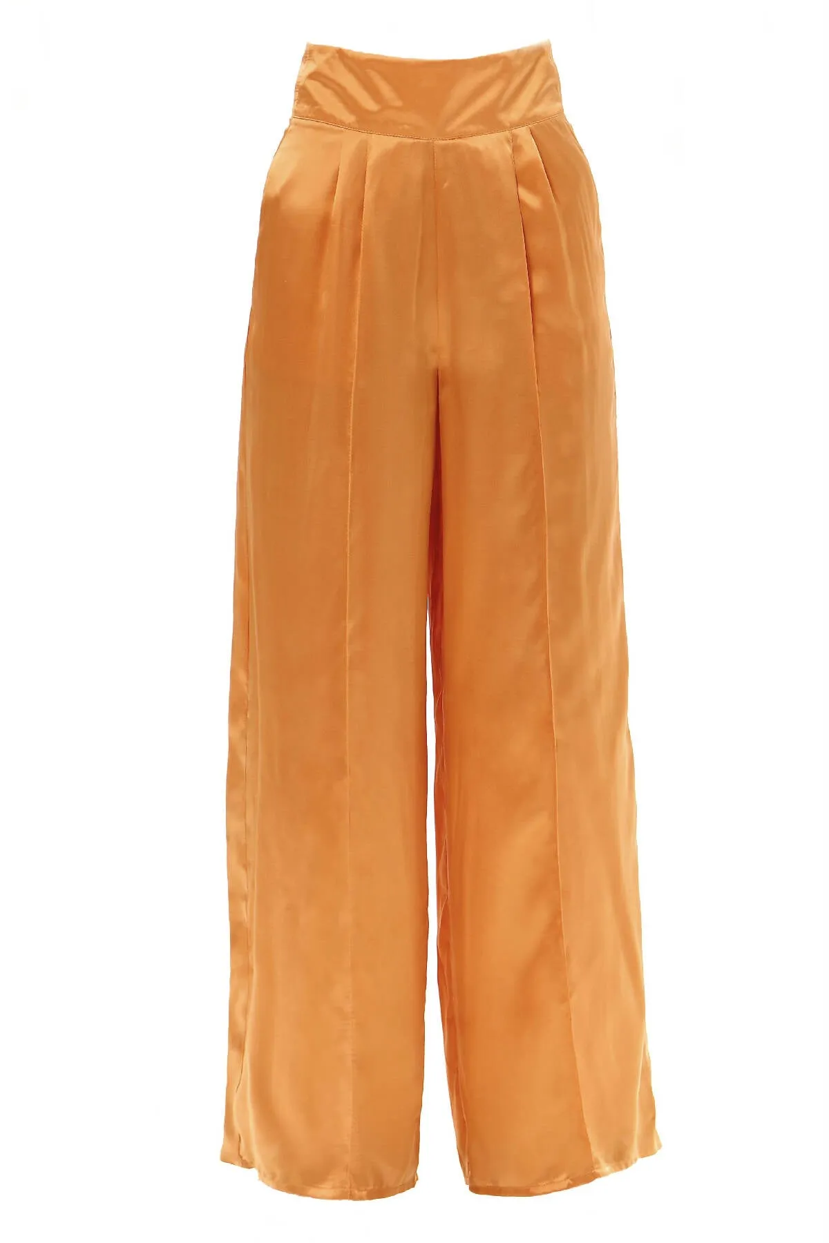 Casual Silk Pants in Peach Color