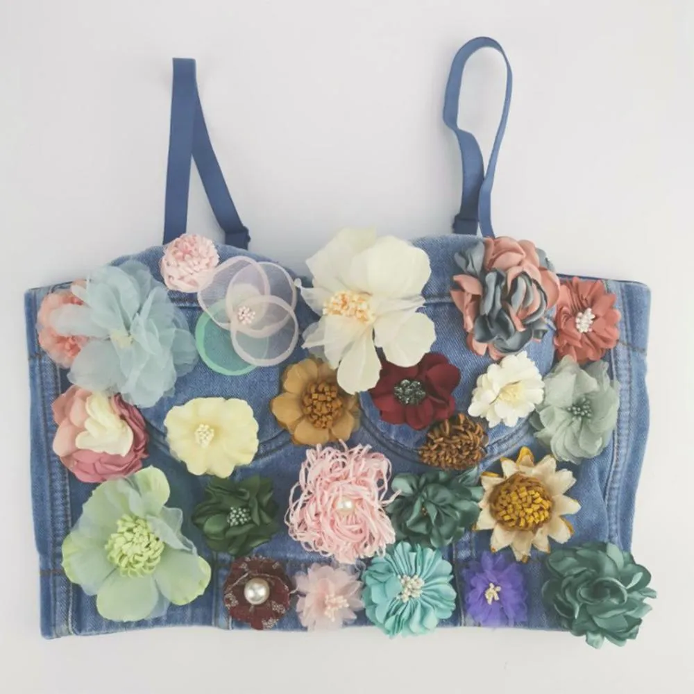 Charming Applique Floral Corselets