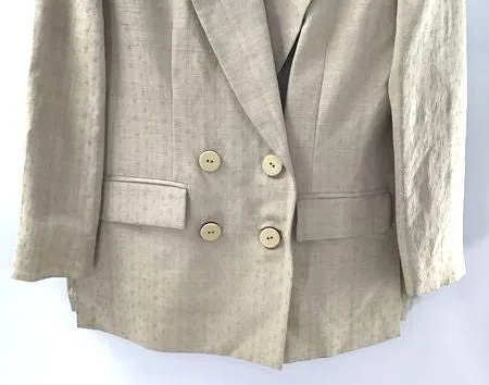 Christian Dior Women's Tan Silk Blazer - Size 6 With COA