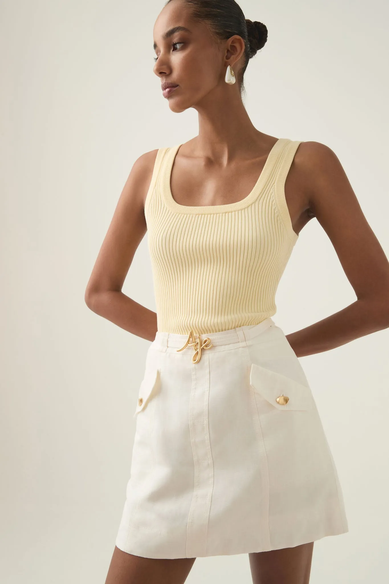 Christine Belted Mini Skirt